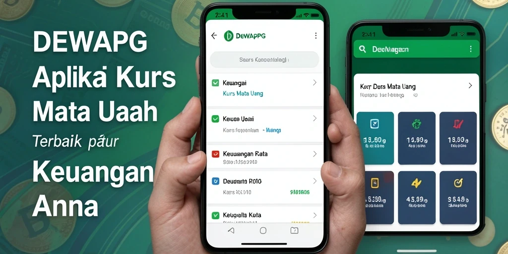 Tampilan antarmuka pengguna aplikasi DEWAPG untuk Kurs Mata Uang.
