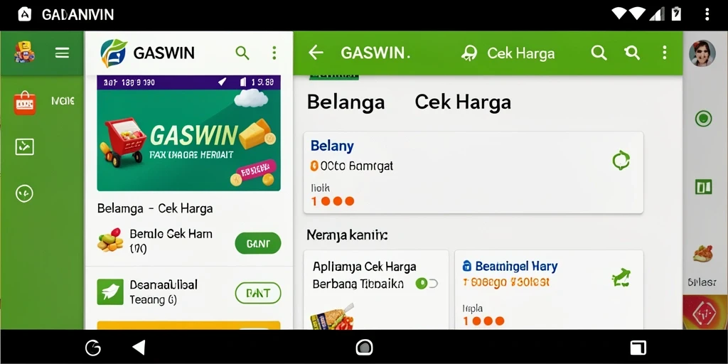 Tampilan antarmuka GASWIN yang user-friendly untuk cek harga.