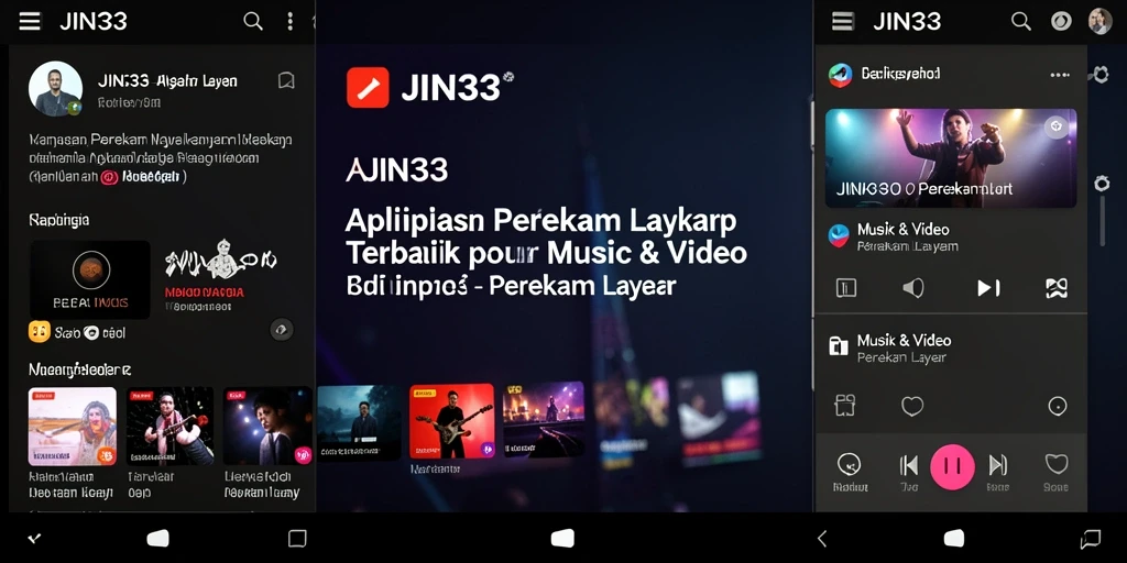Antarmuka JIN33 dengan fitur perekam layar yang mudah digunakan.