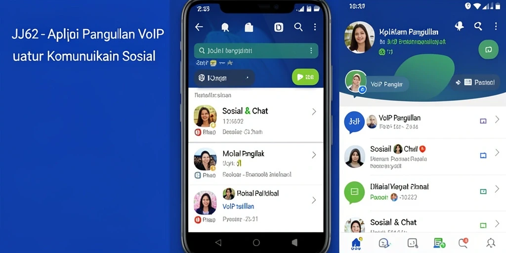 Antarmuka JJ62 yang sederhana dan menarik untuk VoIP Panggilan.