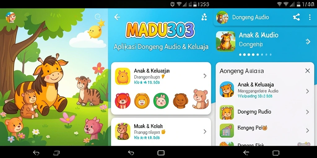 Tampilan antarmuka MADU303 yang ramah anak dan menarik.