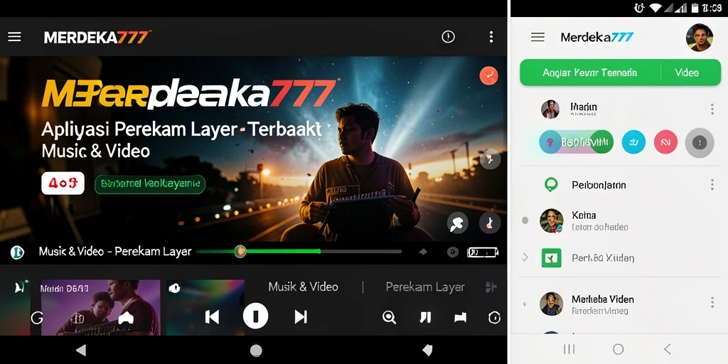 Tampilan antarmuka aplikasi MERDEKA777 untuk perekaman layar.