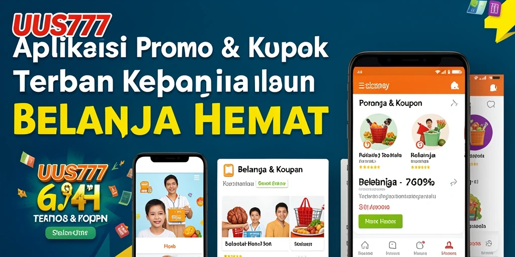 Screenshot utama aplikasi UUS777 dengan tampilan kupon dan promo.