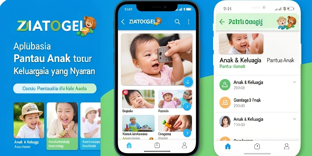 Antarmuka ZIATOGEL yang ramah untuk Pantau Anak.