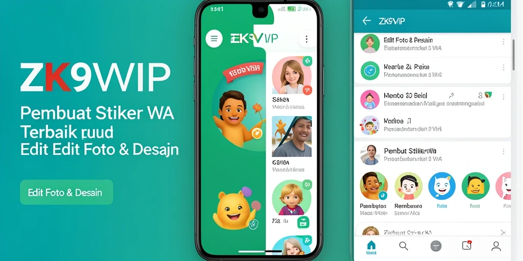 Tampilan antarmuka ZK9VIP saat membuat stiker WhatsApp.